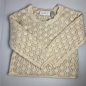 NWT The Children's Place Cream Knitted Sweater 12 - 18 Months
